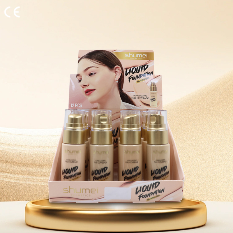Does adult liquid foundation adhere well to the skin without caking or creasing?