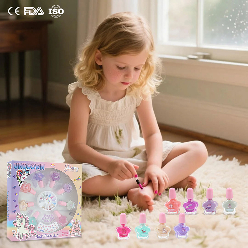 How should the color richness of a unicorn nail polish set be planned?